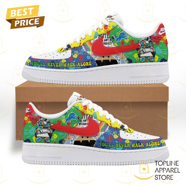 Detroit Lions x Autism Awareness - You ll Never Walk Alone Air Force 1 - Image 4