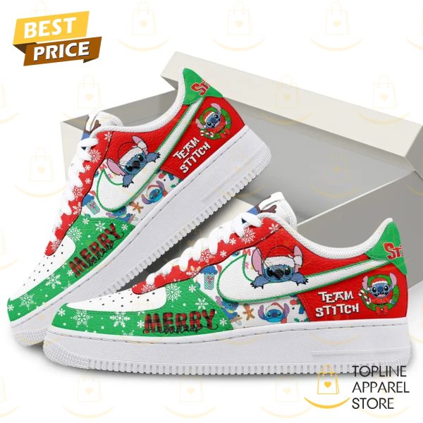 Team Stitch Merry Christmas Air Force 1 - Image 2