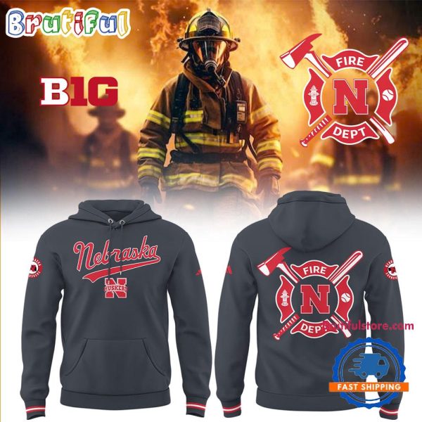 Nebraska Huskers Baseball x Firefighter Appreciation Night 3D All OVer Print Hoodie
