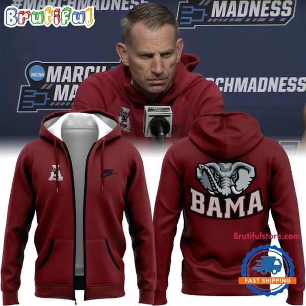 Alabama Crimson Tide Special Coach Nate Oats Basketball Zip Hoodie