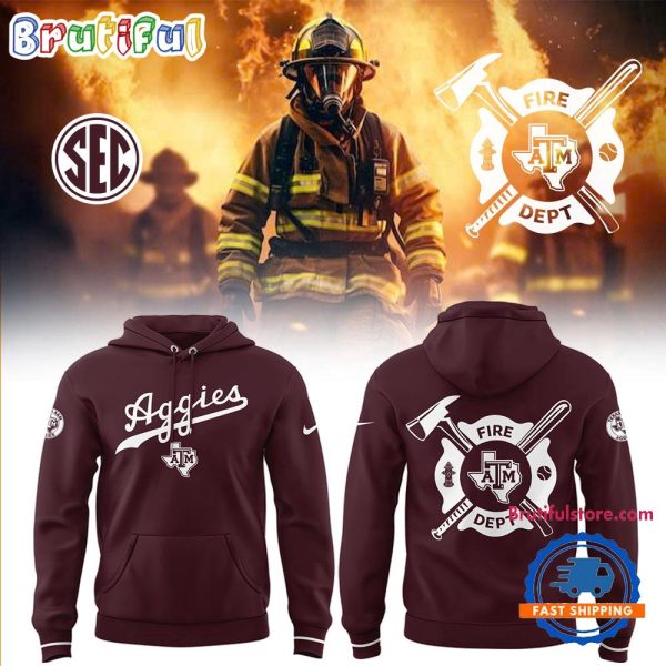 Texas AM Aggies Baseball x Firefighter Appreciation Night 3D All Over Print Hoodie