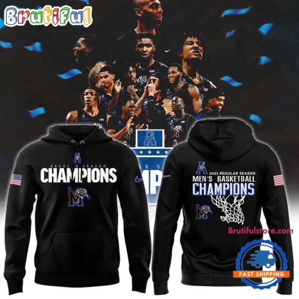 Memphis Tigers 2025 Regular Season Men's Basketball Champions Hoodie