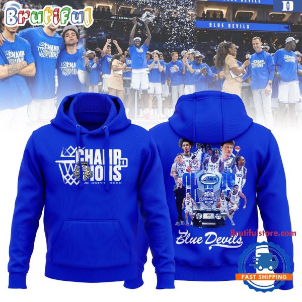 Duke Blue Devils 2025 ACC Men’s Basketball Conference Tournament Champions Locker Room Blue Hoodie