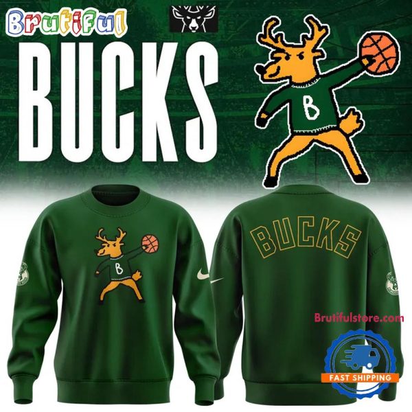 Milwaukee Bucks Basketball Logo Cartoon 2025 Special New Sweatshirt