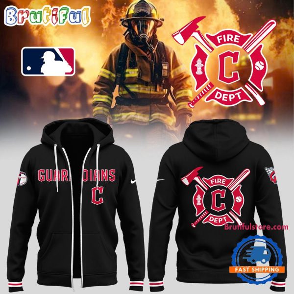 Cleveland Guardians x Firefighter Appreciation Night 3D All Over Print Zipper Hoodie