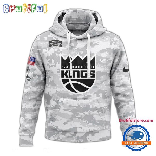 Sacramento Kings Camo 2025 Salute to Service Club Hoodie