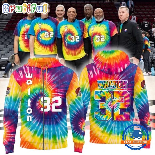 Portland Trail Blazers Limited Edition Bill Walton Tribute 3D All Over Printed Zip Hoodie
