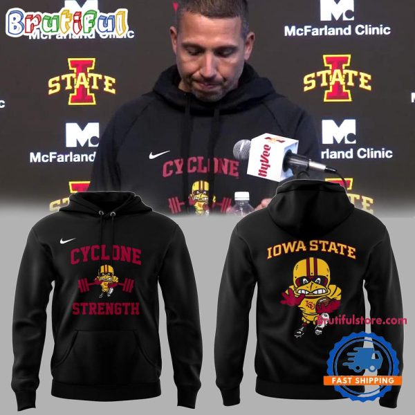 Iowa State Football Cyclone Strength 3D All Over Print Hoodie