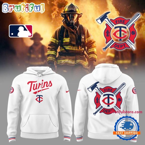 Minnesota Twins x Firefighter Appreciation Night White Hoodie