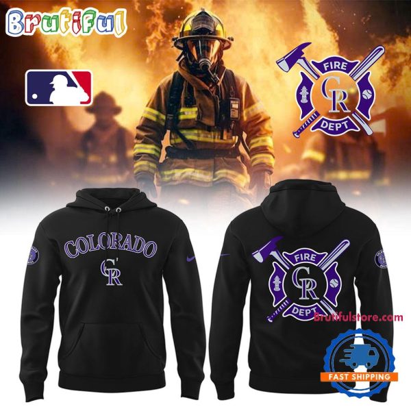 Colorado Rockies x Firefighter Appreciation Night Black Hoodie