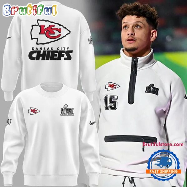 NFL Kansas City Chiefs Super Bowl LIX 2025 Champions New Design White Sweatshirt