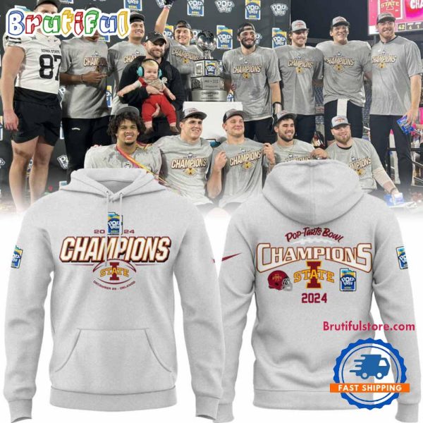 Iowa State Cyclones Football 2024 Pop Tarts Bowl Champions Unisex Hoodie