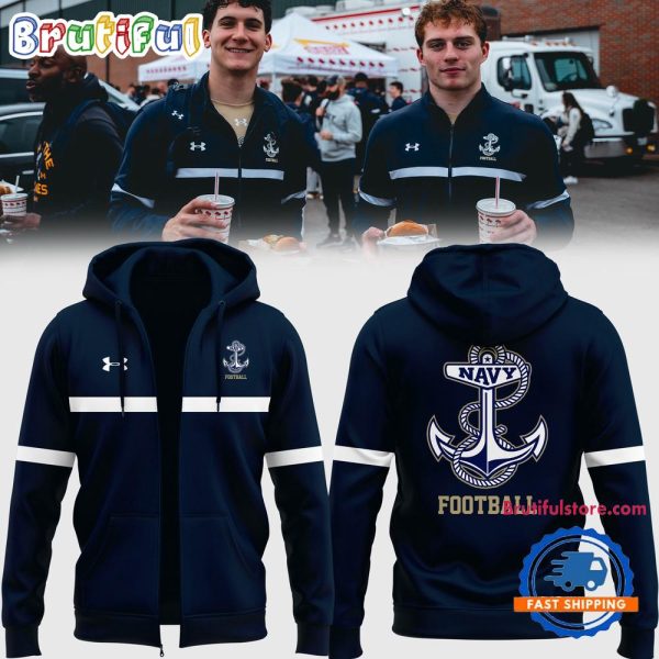 Navy Midshipmen 2025 New Design Zip Hoodie