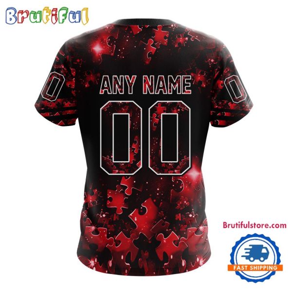 NHL New Jersey Devils Autism Awareness Hockey New Design TShirt, Sweatshirt, Hoodie - Image 2