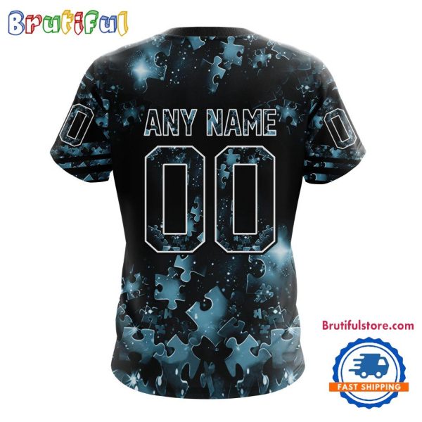 NHL Seattle Kraken Autism Awareness Hockey New Design TShirt, Sweatshirt, Hoodie - Image 2