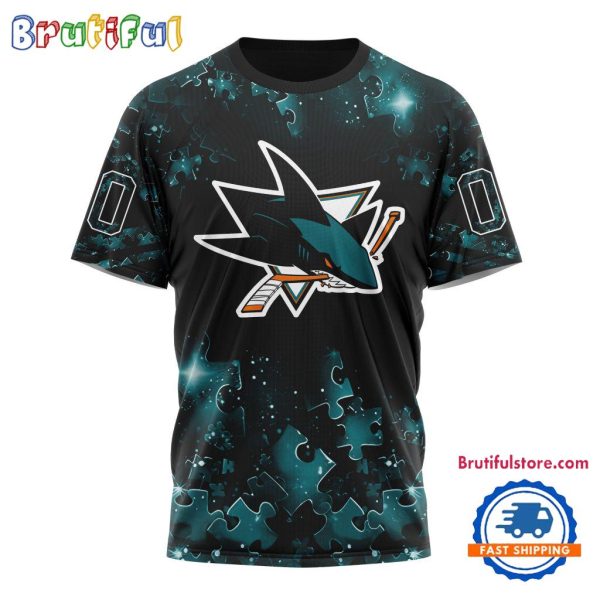 NHL San Jose Sharks Autism Awareness Hockey New Design TShirt, Sweatshirt, Hoodie