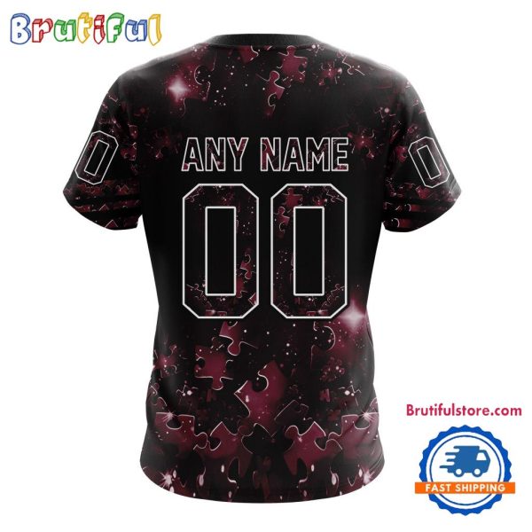 NHL Colorado Avalanche Autism Awareness Hockey New Design TShirt, Sweatshirt, Hoodie - Image 2