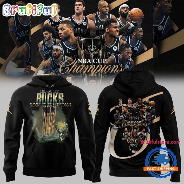 Milwaukee Bucks 2024 Champions NBA Cup New Hoodie