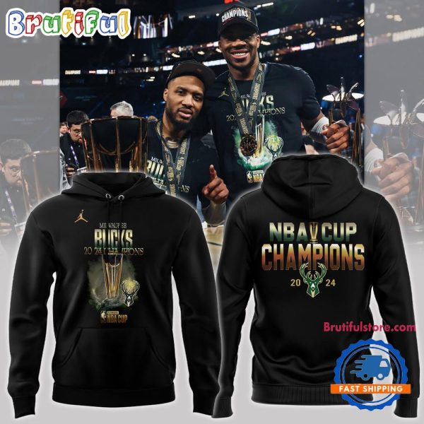 Milwaukee Bucks Jordan 2024 NBA Cup Champions Limited Edition Hoodie
