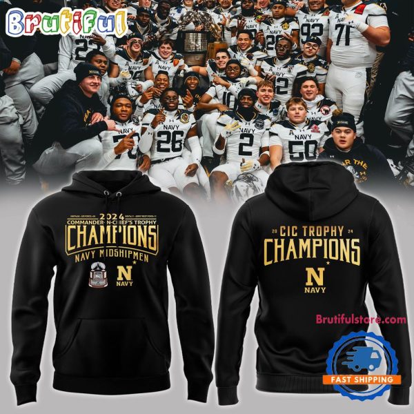 Navy Midshipmen 2024 Commander-In-Chief’s Trophy Champions Hoodie