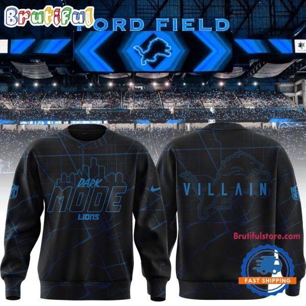 Detroit Lions Back In Black 2024 New Design Sweatshirt