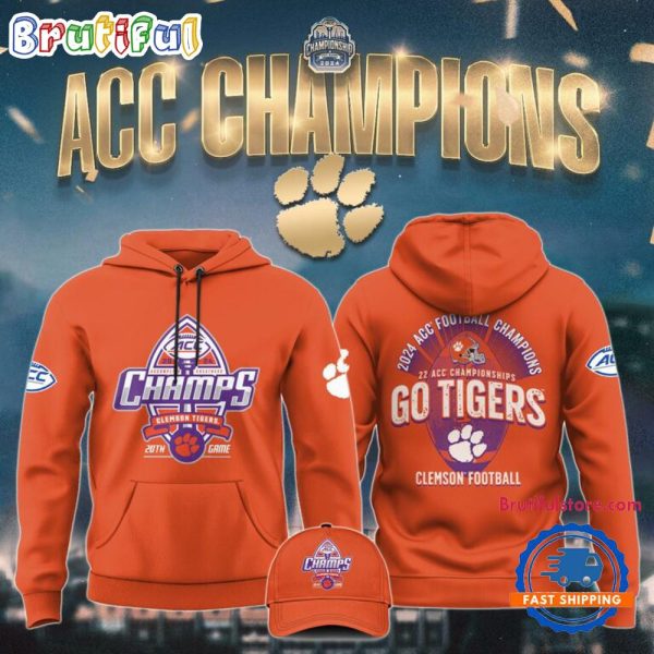 Clemson Football 2024 ACC Conference Champions Go Tigers Hoodie