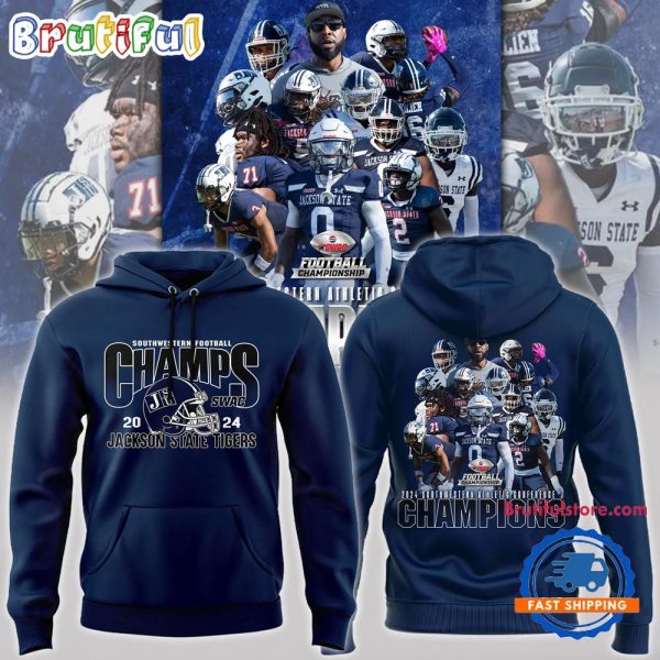 Jackson State Tigers Football 2024 Champions New Hoodie