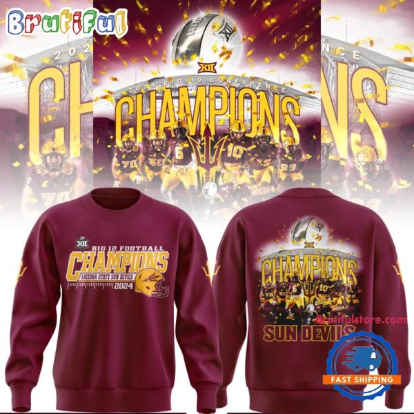 Arizona State University Football 2024 Big 12 Champions Sweatshirt