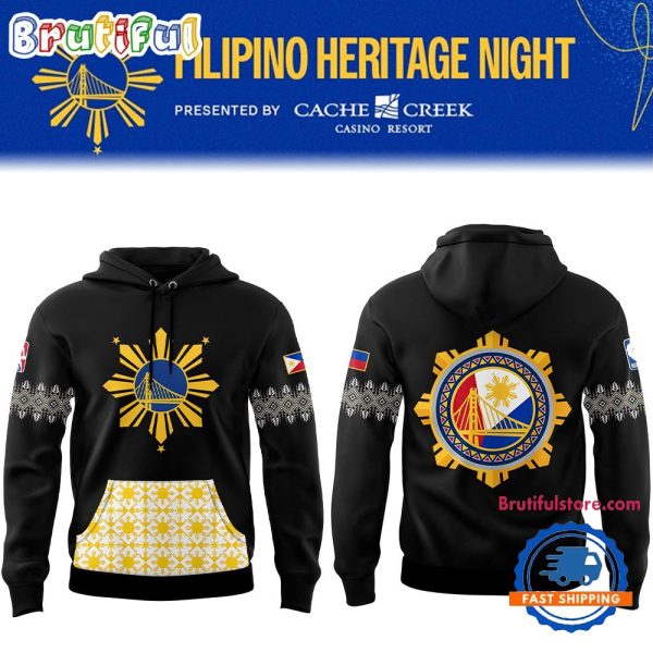 Golden State Warriors Native American Filipino Heritage Black Hoodie