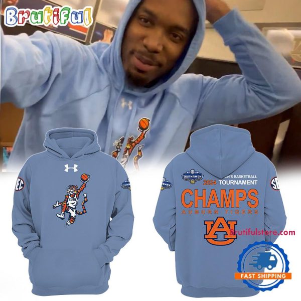 Auburn Tigers Basketball 2024 Sec Tournament Champion Outfit Hoodie