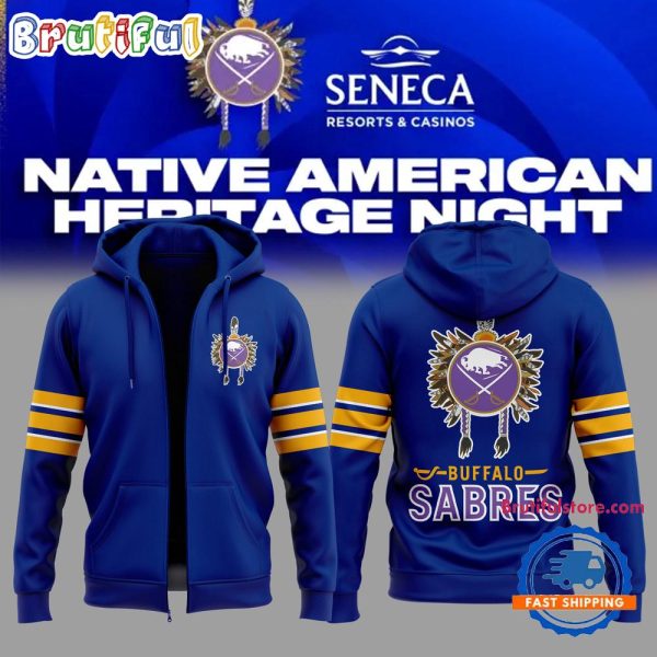 Buffalo Sabres Native American Heritage Month 2024 New Zip Hoodie