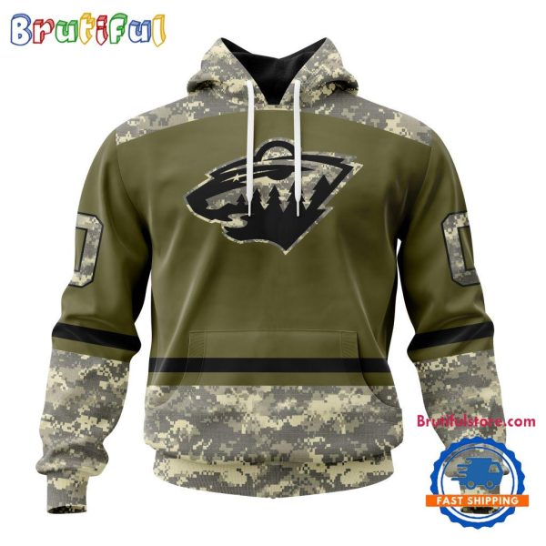 NHL Minnesota Wild Special Veterans Military Appreciation Hoodie, TShirt, Sweatshirt