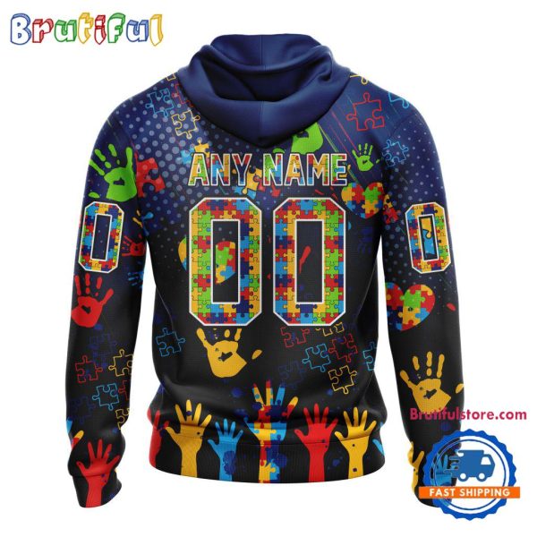 NHL Vancouver Canucks Special Autism Awareness Personalization Hoodie, TShirt, Sweatshirt - Image 2