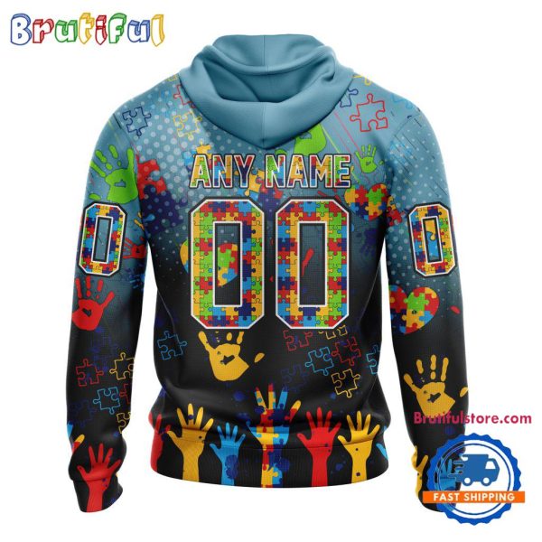 NHL Seattle Kraken Special Autism Awareness Personalization Hoodie, TShirt, Sweatshirt - Image 2