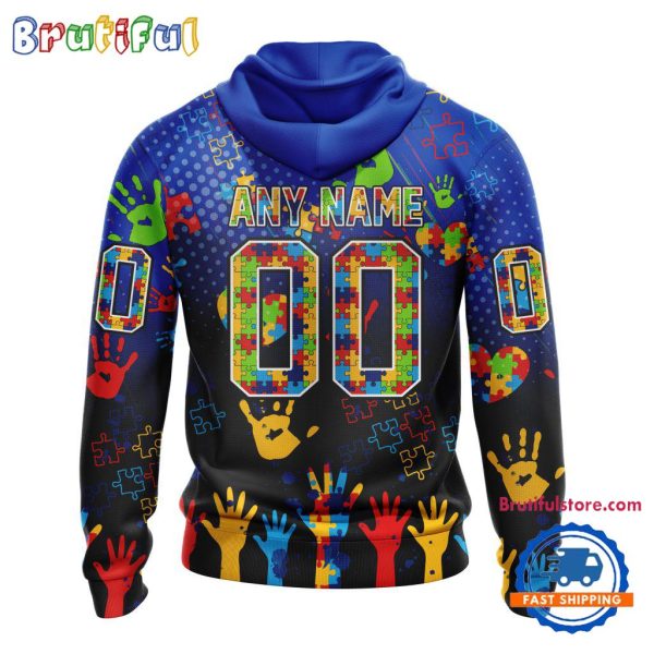 NHL New York Rangers Special Autism Awareness Personalization Hoodie, TShirt, Sweatshirt - Image 2
