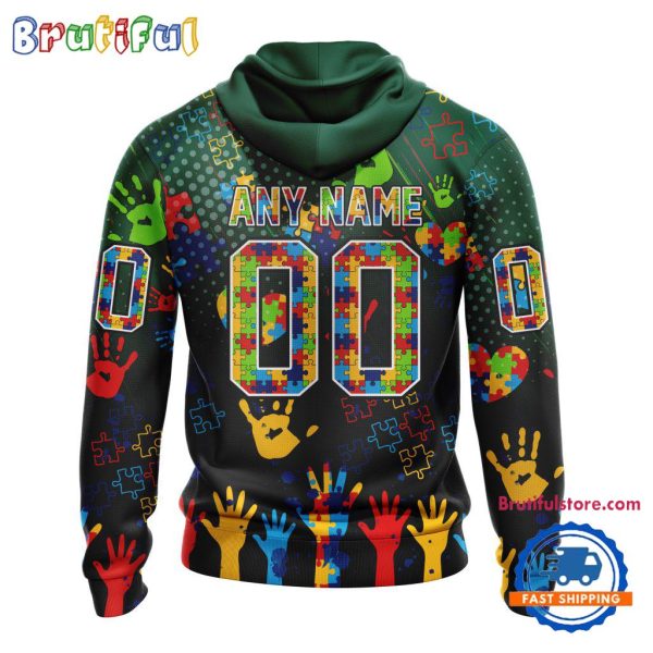 NHL Minnesota Wild Special Autism Awareness Personalization Hoodie, TShirt, Sweatshirt - Image 2