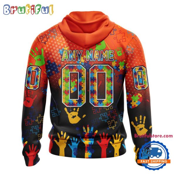 NHL Edmonton Oilers Special Autism Awareness Personalization Hoodie, TShirt, Sweatshirt - Image 2