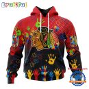 NHL Chicago Blackhawks Special Autism Awareness Personalization Hoodie, TShirt, Sweatshirt