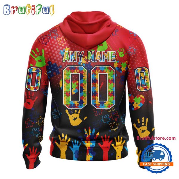 NHL Chicago Blackhawks Special Autism Awareness Personalization Hoodie, TShirt, Sweatshirt - Image 2