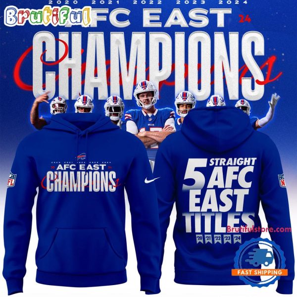 Buffalo Bills Royal Five-Straight AFC East Division Champions Our Time Is Now Hoodie
