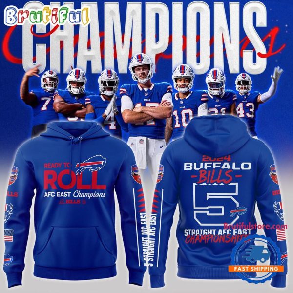 Buffalo Bills Limited Edition 5 Straight AFC East Division Champions Hoodie