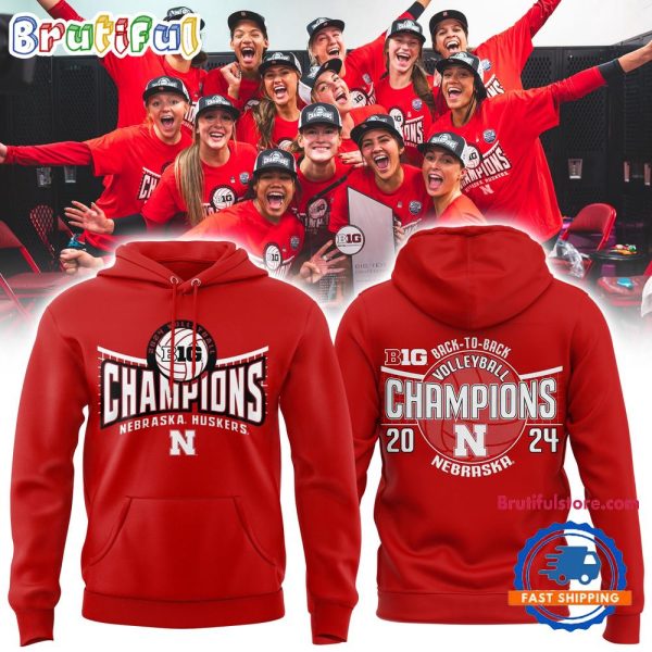 Nebraska Huskers Back To Back Big Ten Women’s Volleyball Regular Season Champions Hoodie