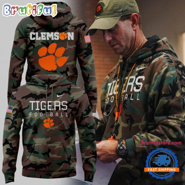 Clemson Tigers Football Special 2024 Veterans Military Appreciation Hoodie