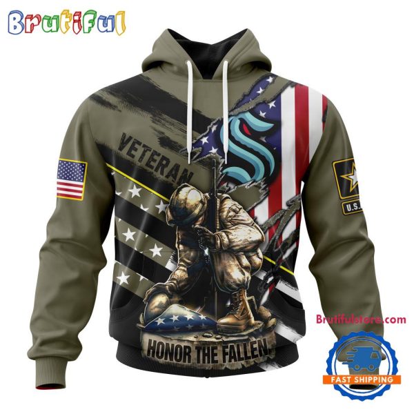 NHL Seattle Kraken Special Hockey Honor Veterans And Their Families Hoodie, TShirt, Sweatshirt