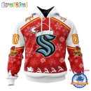 NHL Seattle Kraken Special Santa Hats Logo Team Merry Christmas Hoodie, TShirt, Sweatshirt