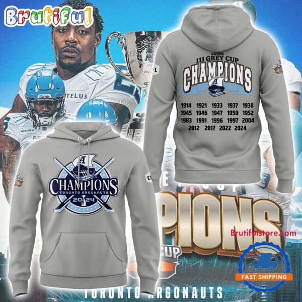 Toronto Argonauts Grey Cup Champions Limited Edition Hoodie