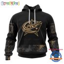 NHL Columbus Blue Jackets Veterans Military Appreciation Design Hoodie, Sweatshirt, TShirt