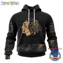 NHL Chicago Blackhawks Veterans Military Appreciation Design Hoodie, Sweatshirt, TShirt