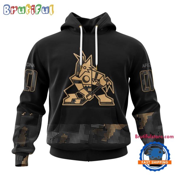 NHL Arizona Coyotes Veterans Military Appreciation Design Hoodie, Sweatshirt, TShirt