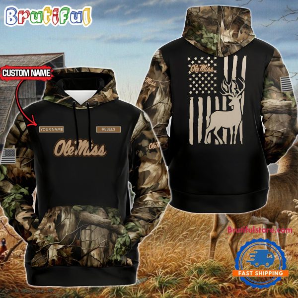 NCAA Ole Miss Rebels Sporty Camo Hunting Style Hoodie, Sweatshirt, TShirt